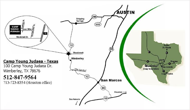 Map to CYJ Texas